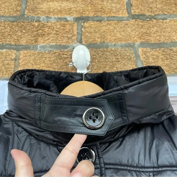 Mackage Black Leather Trim /wool jacket size small - Picture 5 of 17